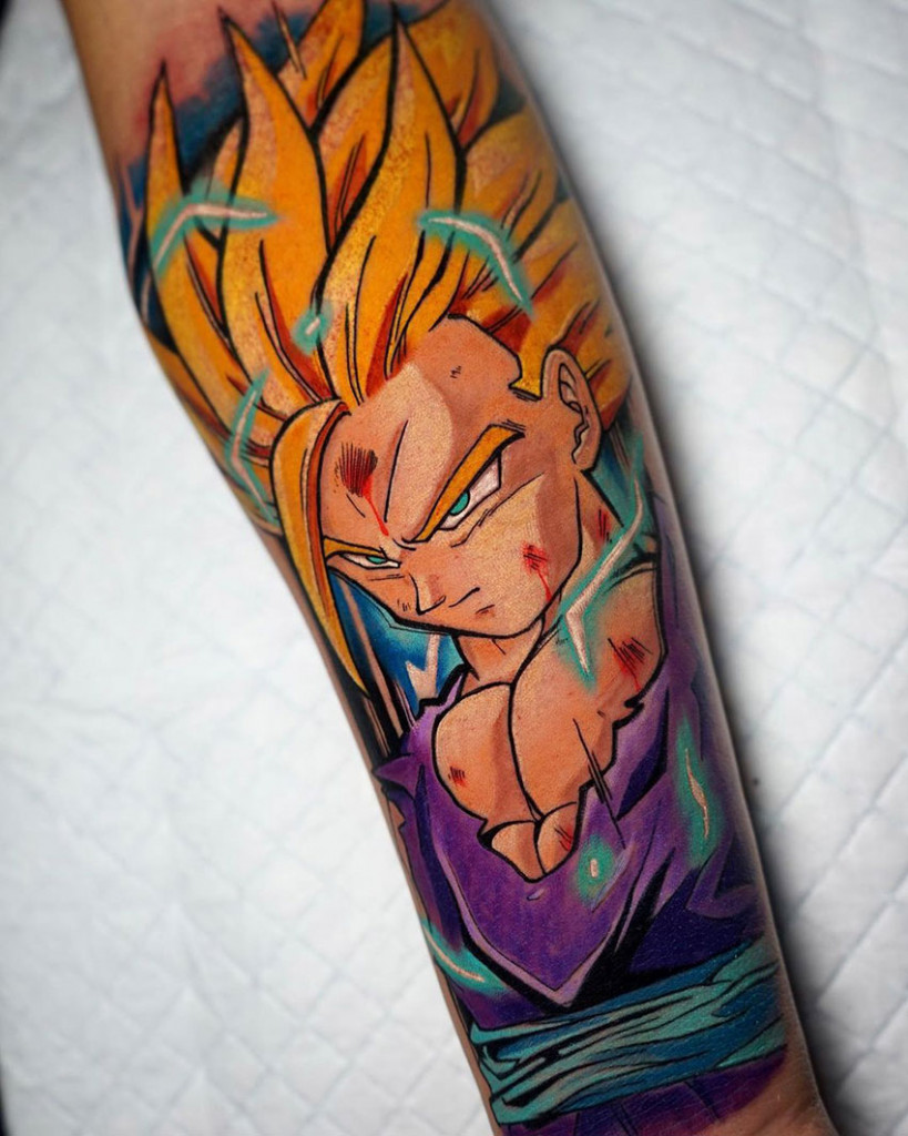 Tatouage Manga par Selbo,Suisse Porrentruy,Leto Tattoo studio