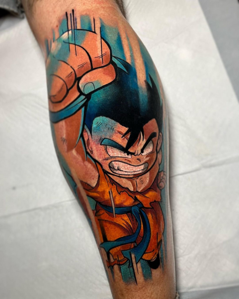 Tatouage Sangoku  par Selbo,Suisse Porrentruy,Leto Tattoo studio
