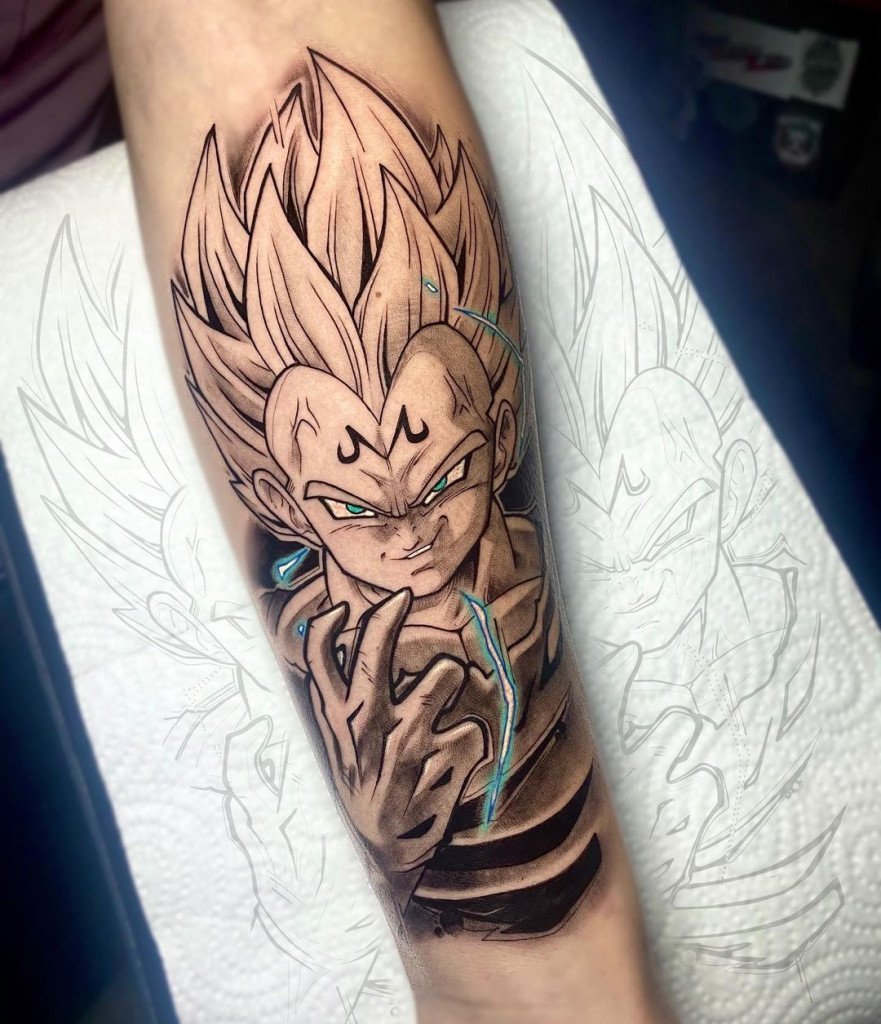 Tatouage Manga Dragon ball z Vegeta, Selbo, Suisse