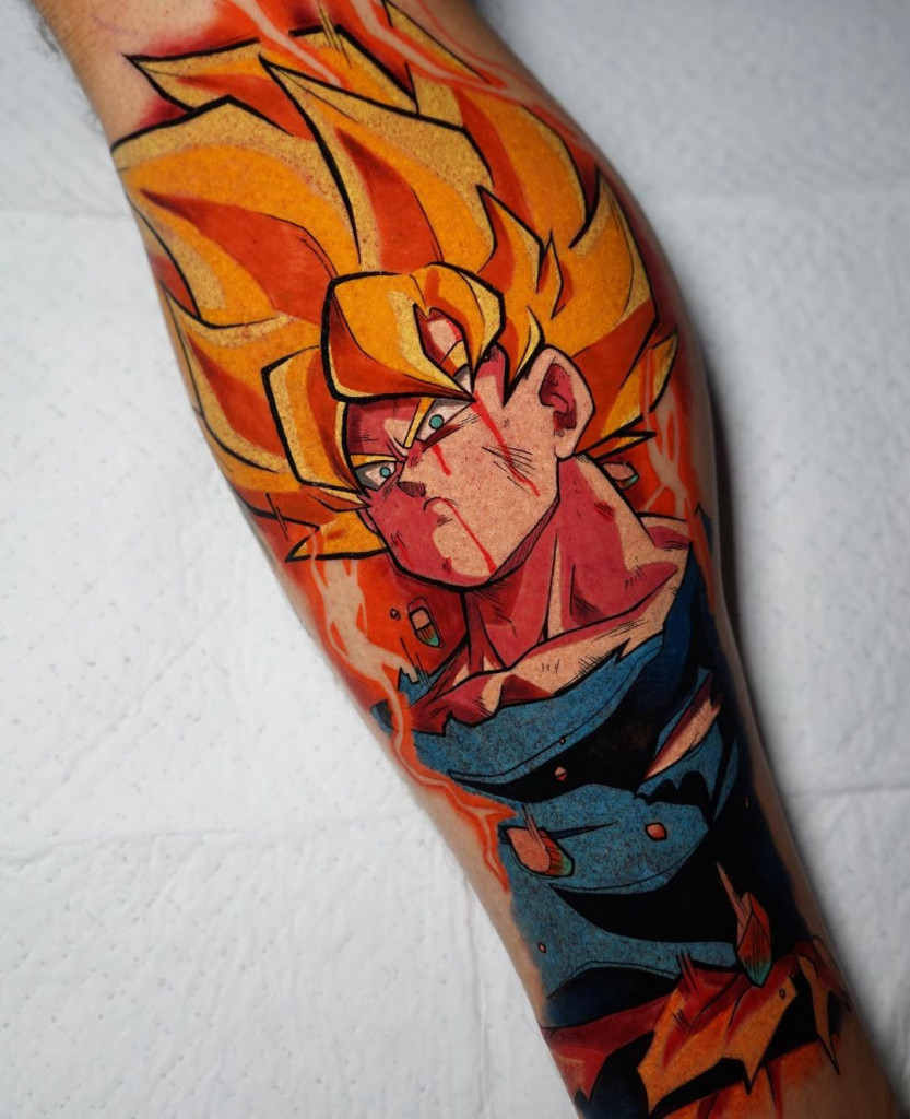 Tatouage Manga Dragon ball z  par Selbo,Suisse Porrentruy,Leto Tattoo studio