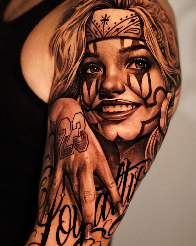 Détails du tatouage par Antonio Giglio