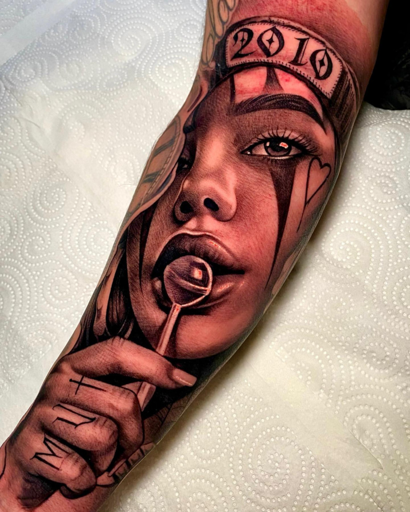 Technique de tatouage noir et gris d'Antonio Giglio