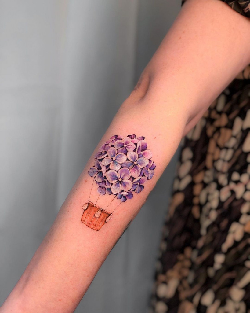 tatouage fleur nastia lavende