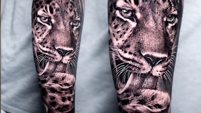 Tatouage leopard Angelique Grimm
