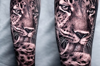 Tatouage leopard Angelique Grimm