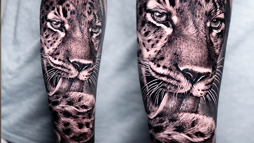 Tatouage leopard Angelique Grimm
