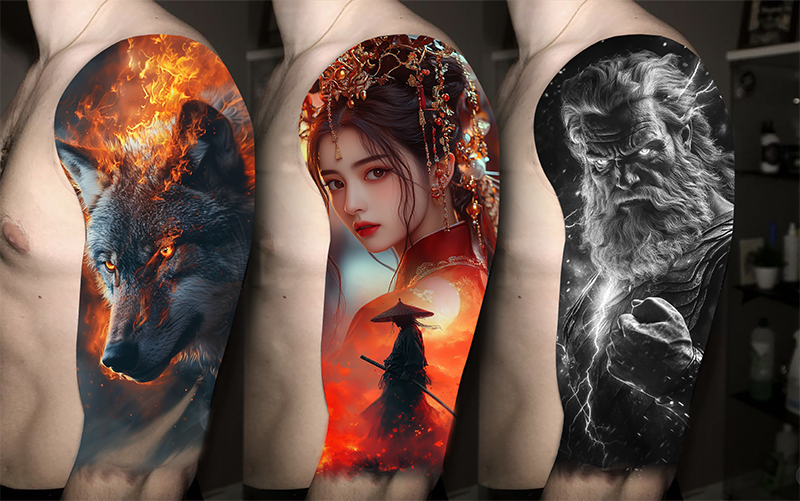 Projet tatouage de loup, geisha ou zeus