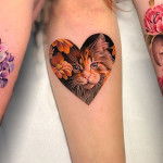 Les sublimes tatouages colorés et floraux de Nastia
