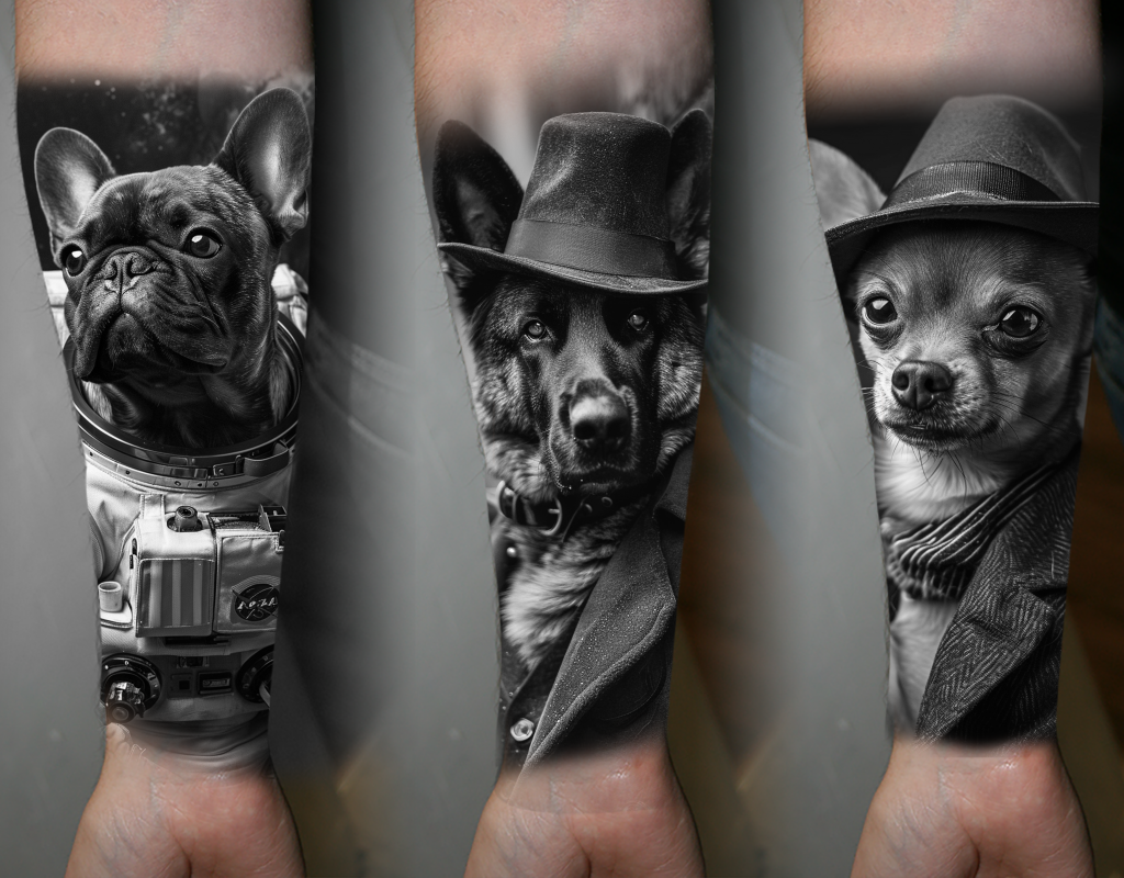 Projet tatouage chien, Leto Tattoo Studio