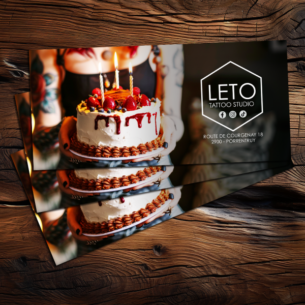 Carte cadeau pour un tatouage spécial anniversaire