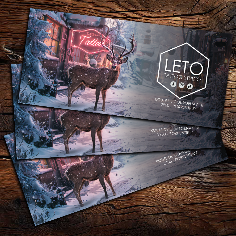 Chèque Cadeau pour Noël - Cerf