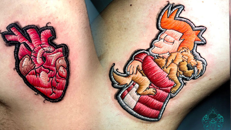 Les sublimes tatouages effet broderie de Salvatore