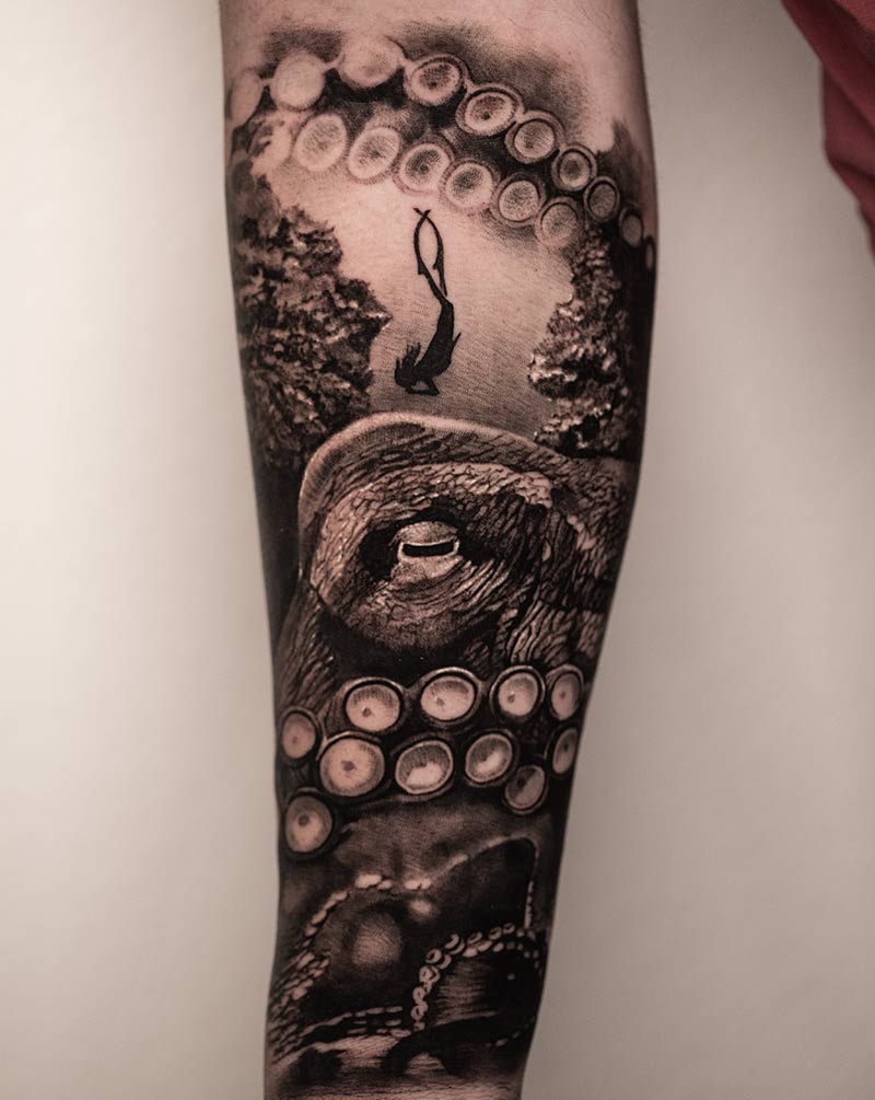 Apprenez à tatouer une pieuvre réaliste avec Angélique Grimm