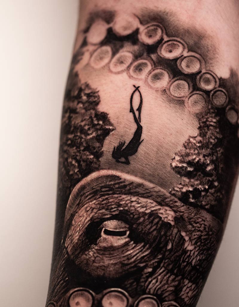 Apprenez à tatouer une pieuvre réaliste avec Angélique Grimm